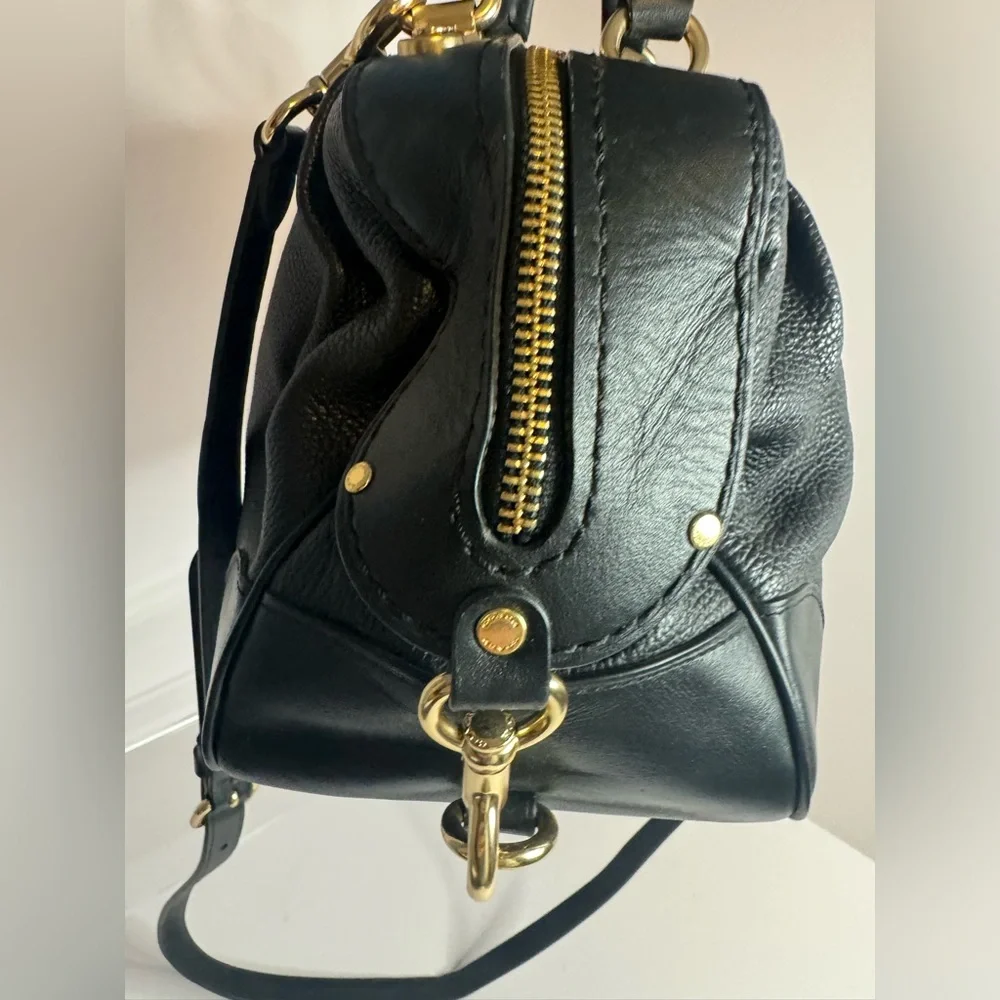 #215 Coach Lane Black Leather Satchel - Picture 6 of 16